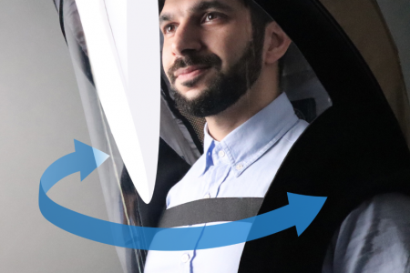 Maintain your personal space with BioVYZR air purifying face shield