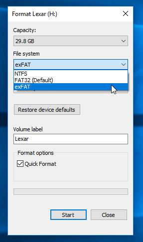 How to format a usb 2