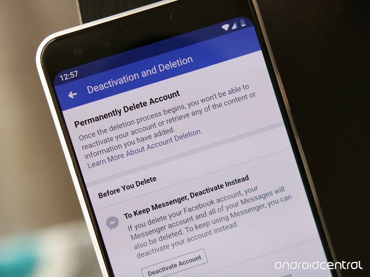 how to delete facebook account
