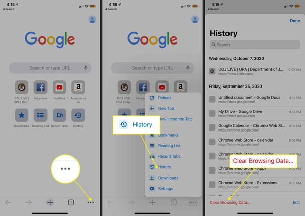 How to clear YouTube cache on iOS chrome