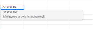 19 - Sparkline Google Sheets graph