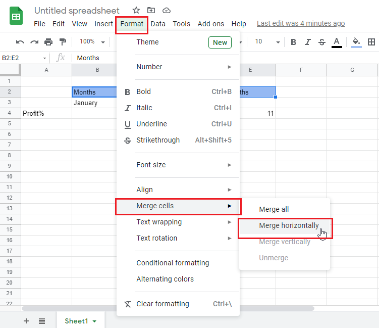 5 how to merge cells in google sheets