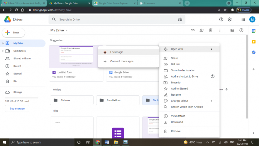 Google Drive - LockMagic Extension