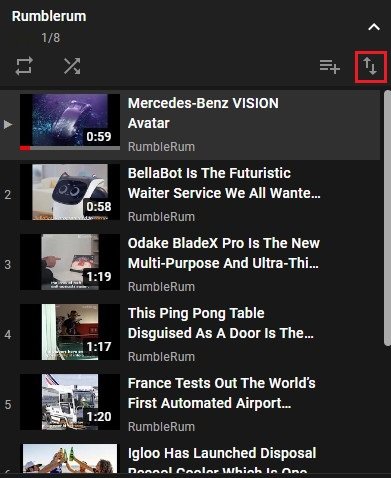 How to Reverse a YouTube Playlist