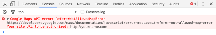 This page can't load google maps correctly