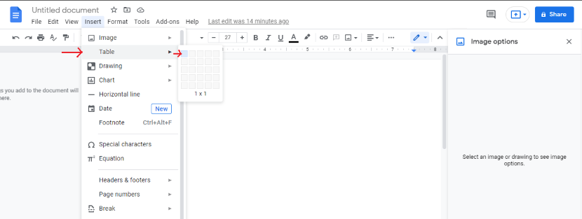 How to add text box in Google Docs