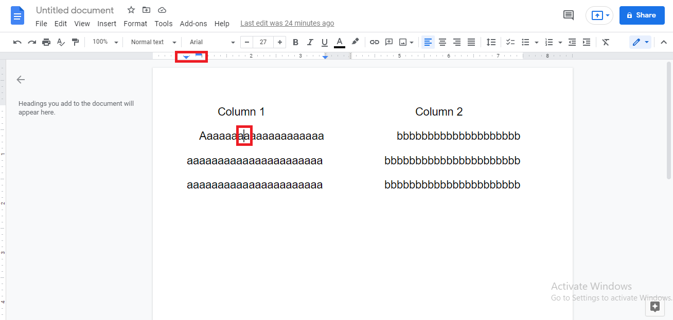 How to change margins in google docs