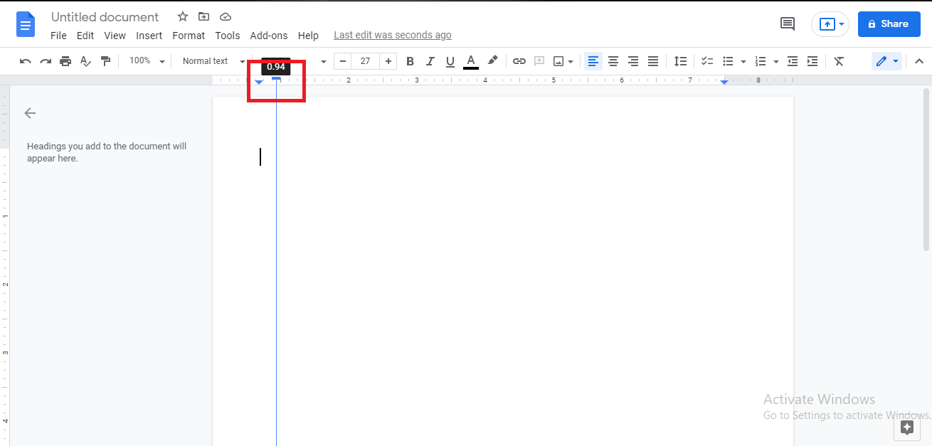 How to change margins in google docs