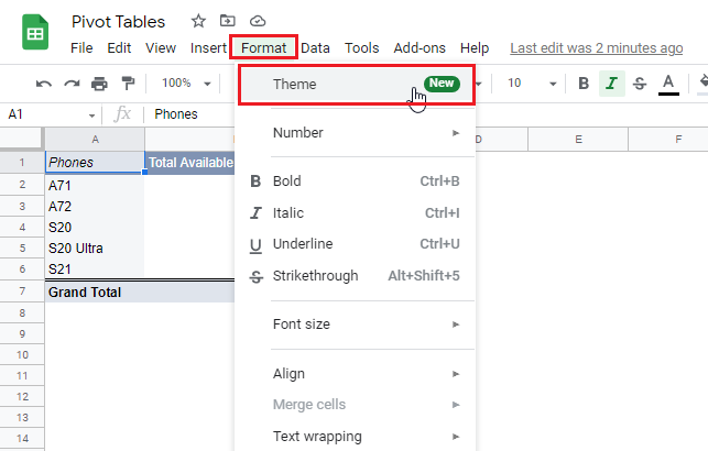 How to Format Pivot Tables in Google Sheets