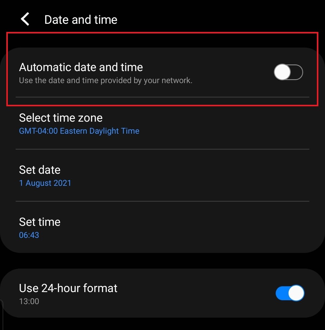 How to change date and time on android