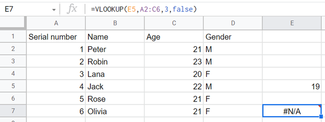 VLOOKUP Google Sheets