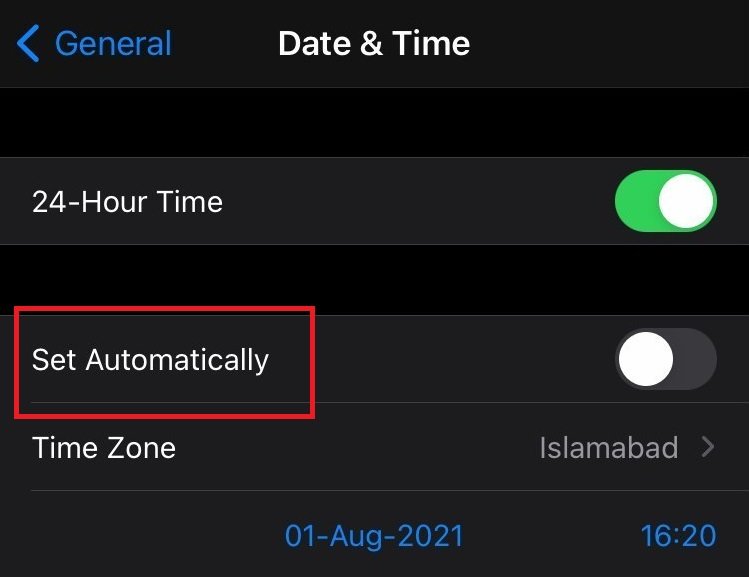 How to change date and time on iOS