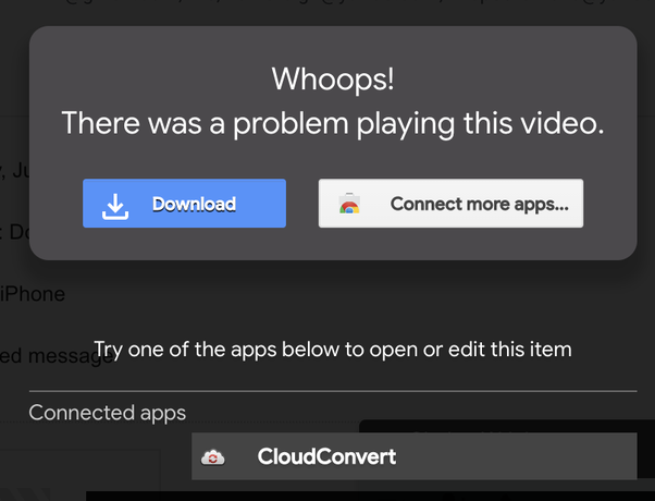 Google drive whoops there was a problem playing this video