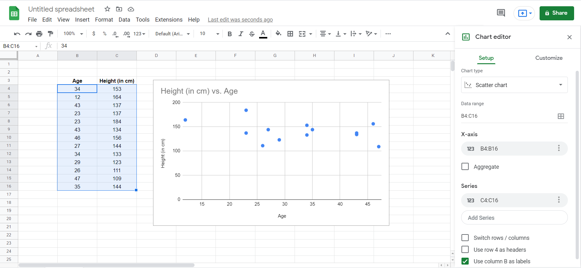 how to make a graph in google sheets 5