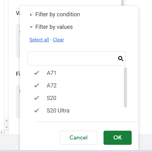 Pivot Table in Google Sheets Example