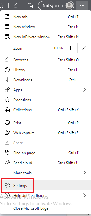 How to reset browser settings on Microsoft edge