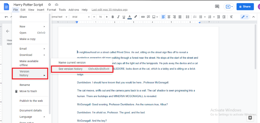 How to track changes in Google Docs