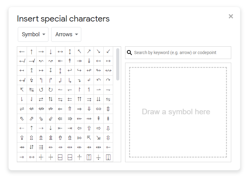 subscript in google docs