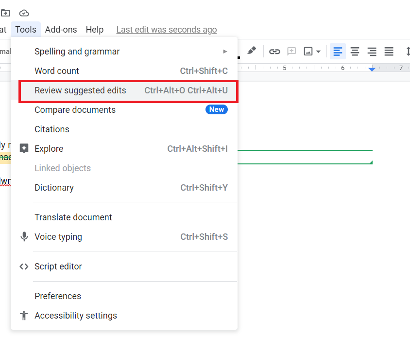 track changes in google docs 1 1