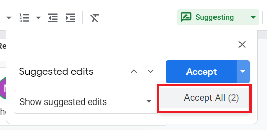 track changes in google docs 2 1