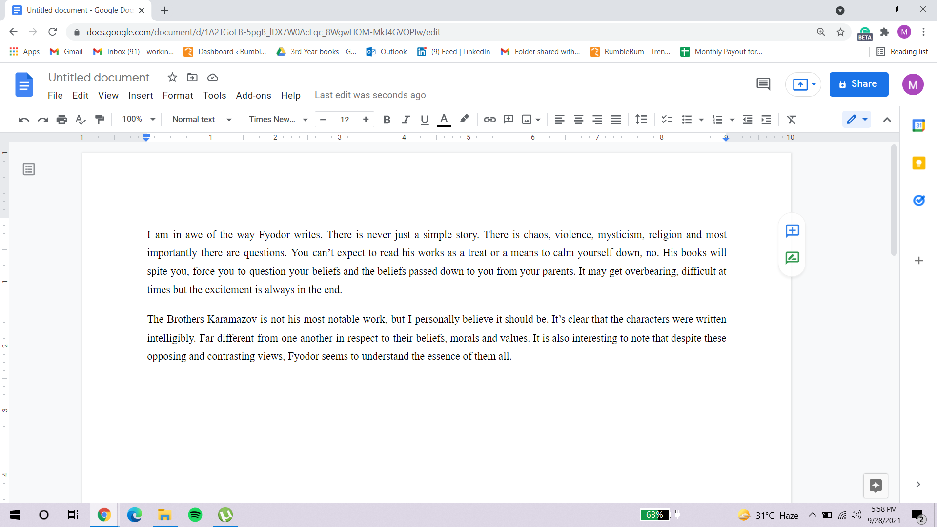 columns in google docs 
