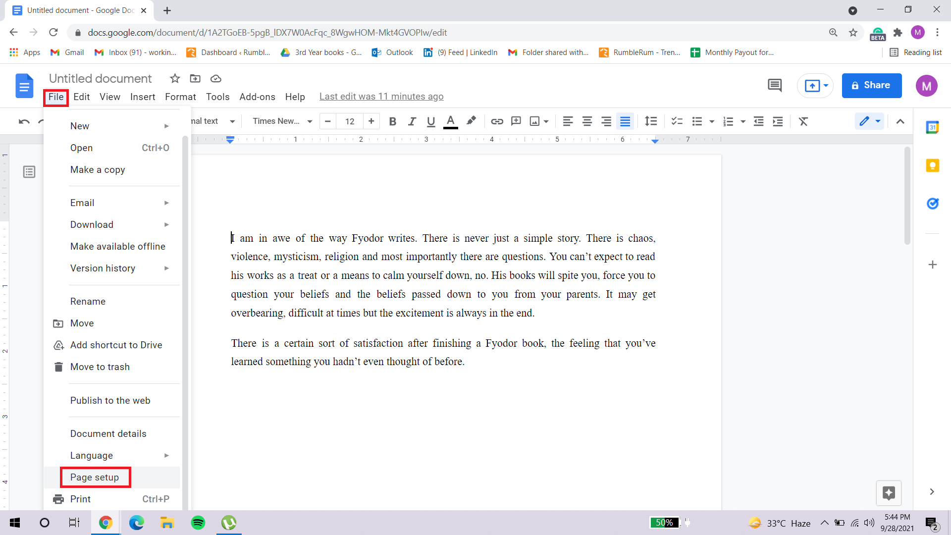 columns in google docs 