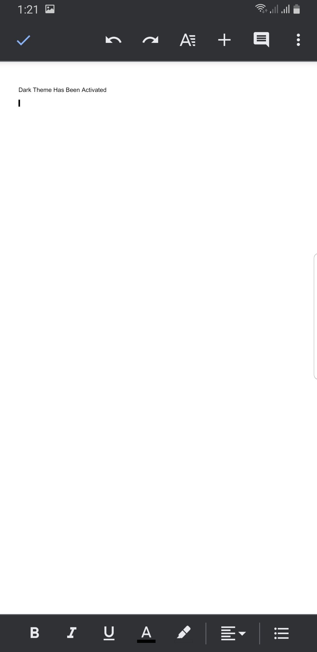 google docs dark mode