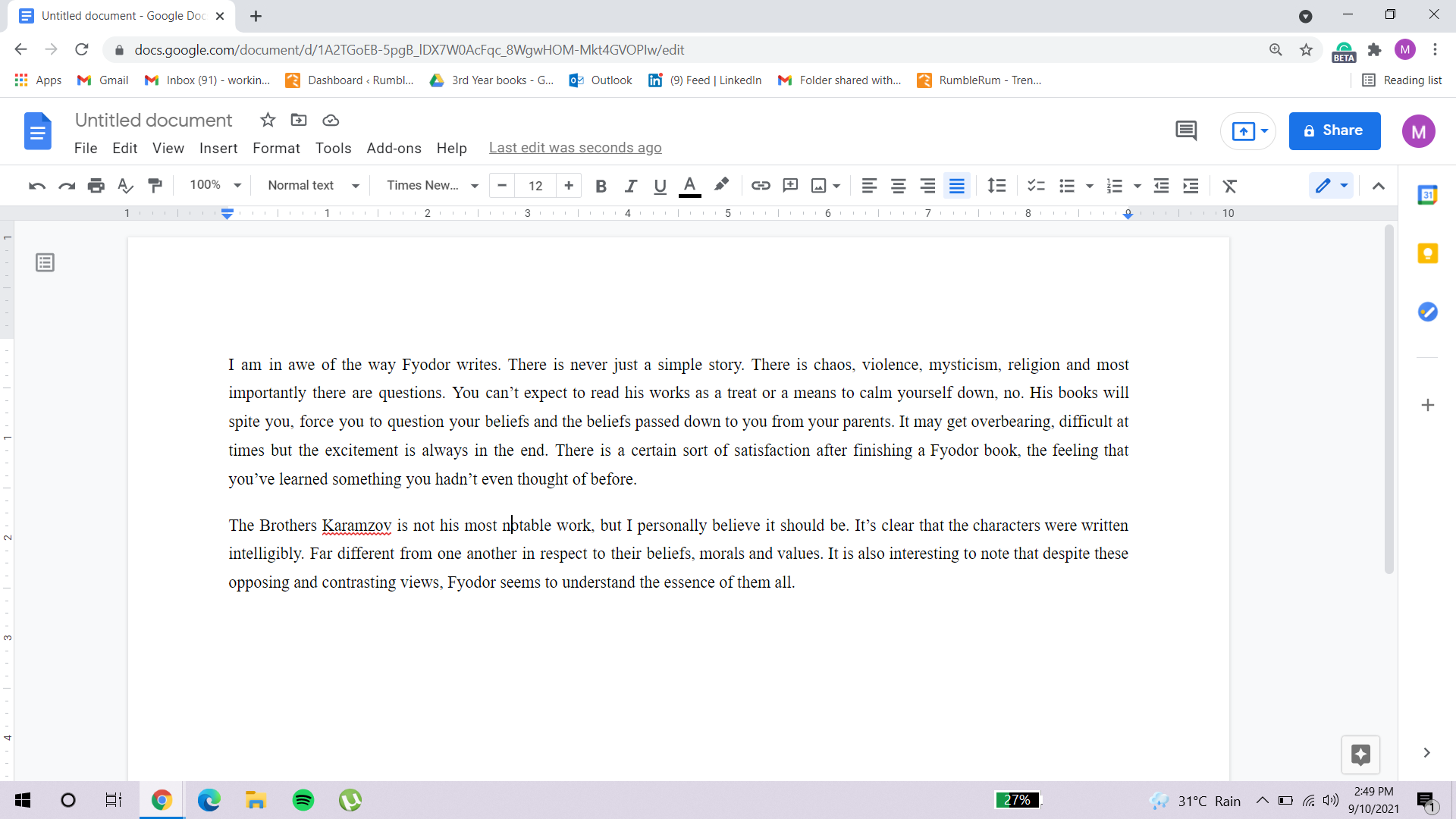 Google Docs Landscape