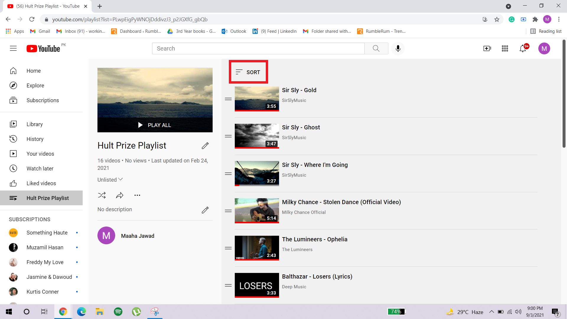 How to Reverse a YouTube Playlist