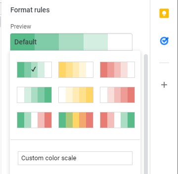 conditional formatting google sheets