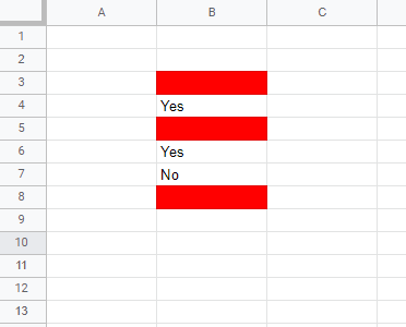 Conditional Formatting Google Sheets