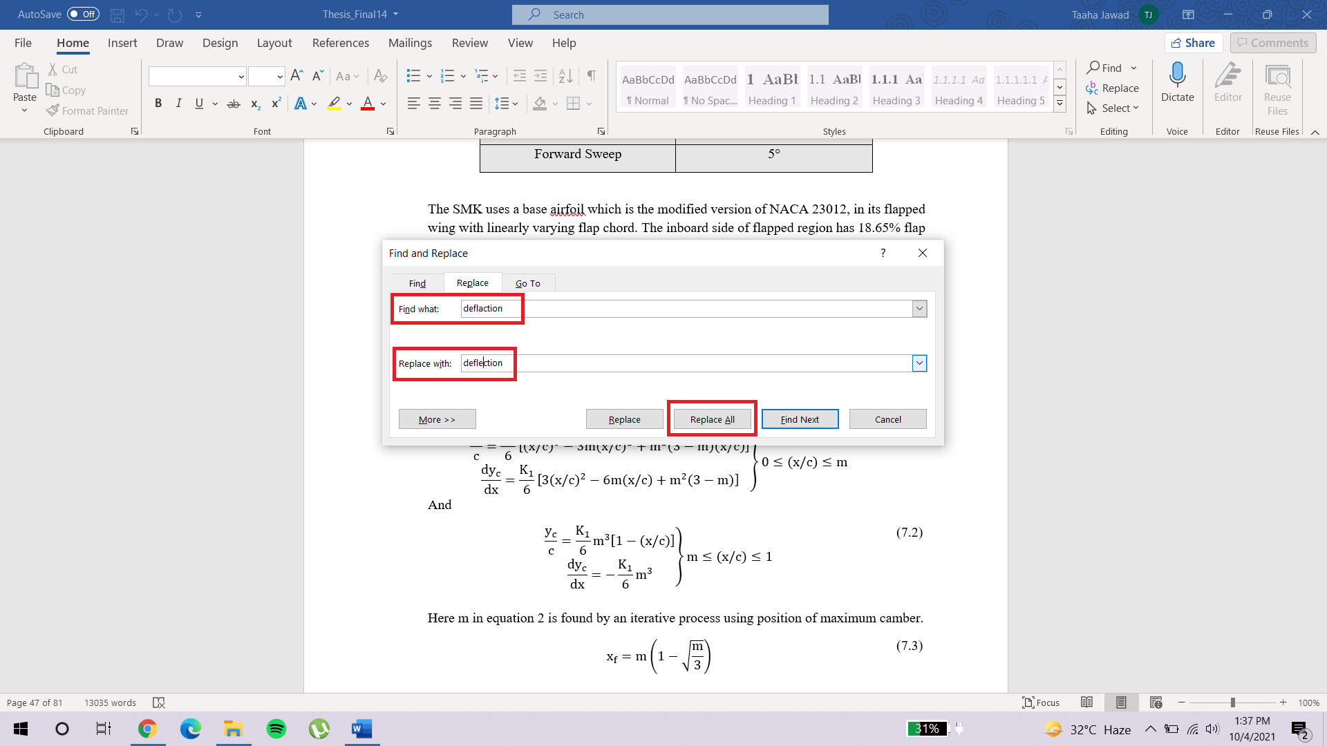 Find and Replace Google Docs