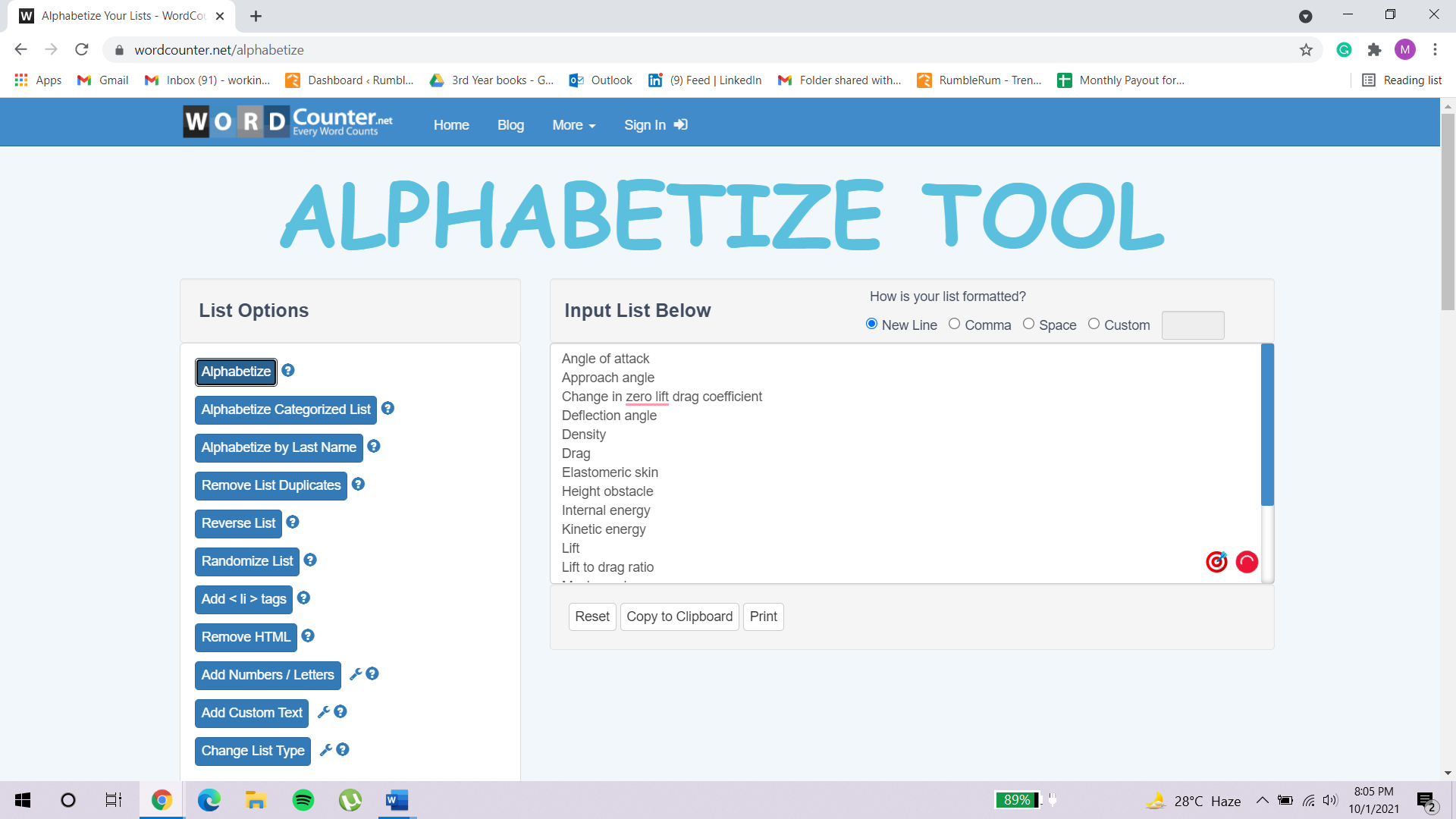 how to alphabetize in google docs