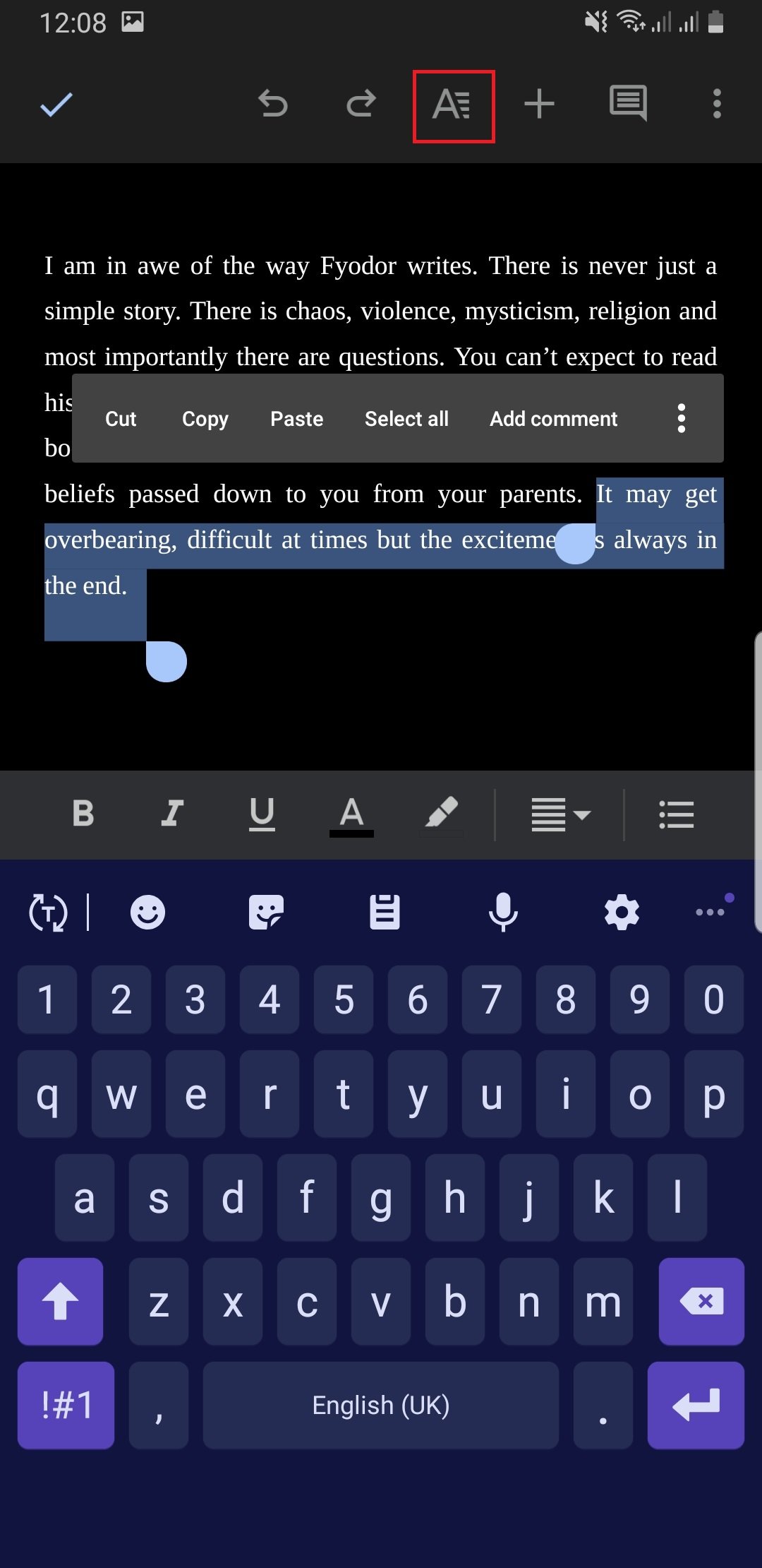 how to highlight in google docs