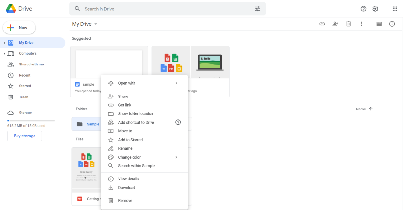 how to make a folder in Google Docs