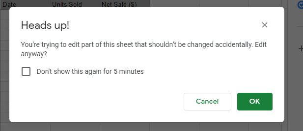 11 Locking Cells Google Sheets
