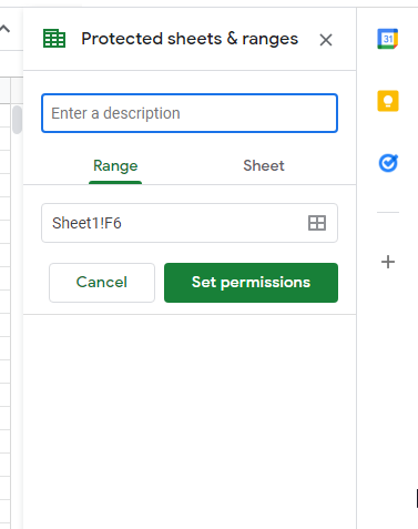 how to lock cells in Google Sheets