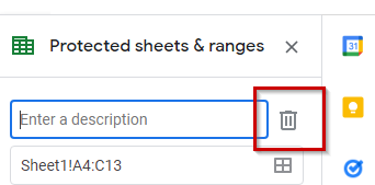 how to lock cells in Google Sheets