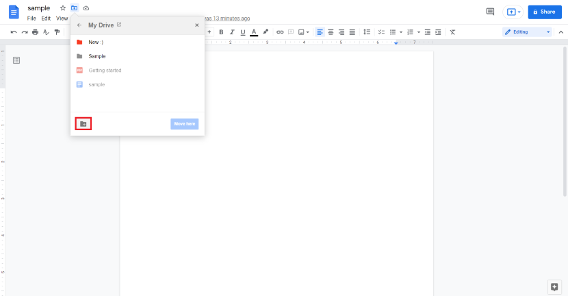 how to make a folder in Google Docs