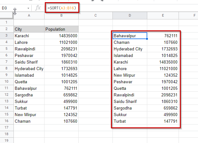 3 Alphabetizing Google Sheets