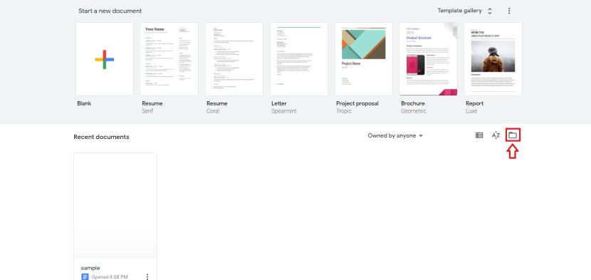 how to make a folder in Google Docs