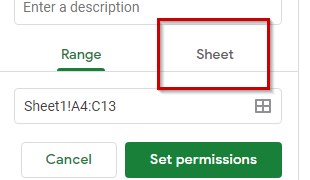 how to lock cells in Google Sheets