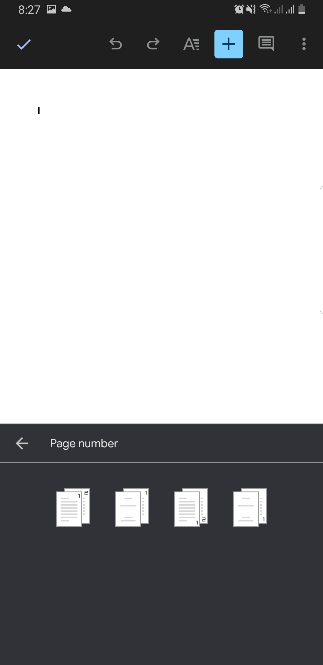 how to add page numbers in google docs