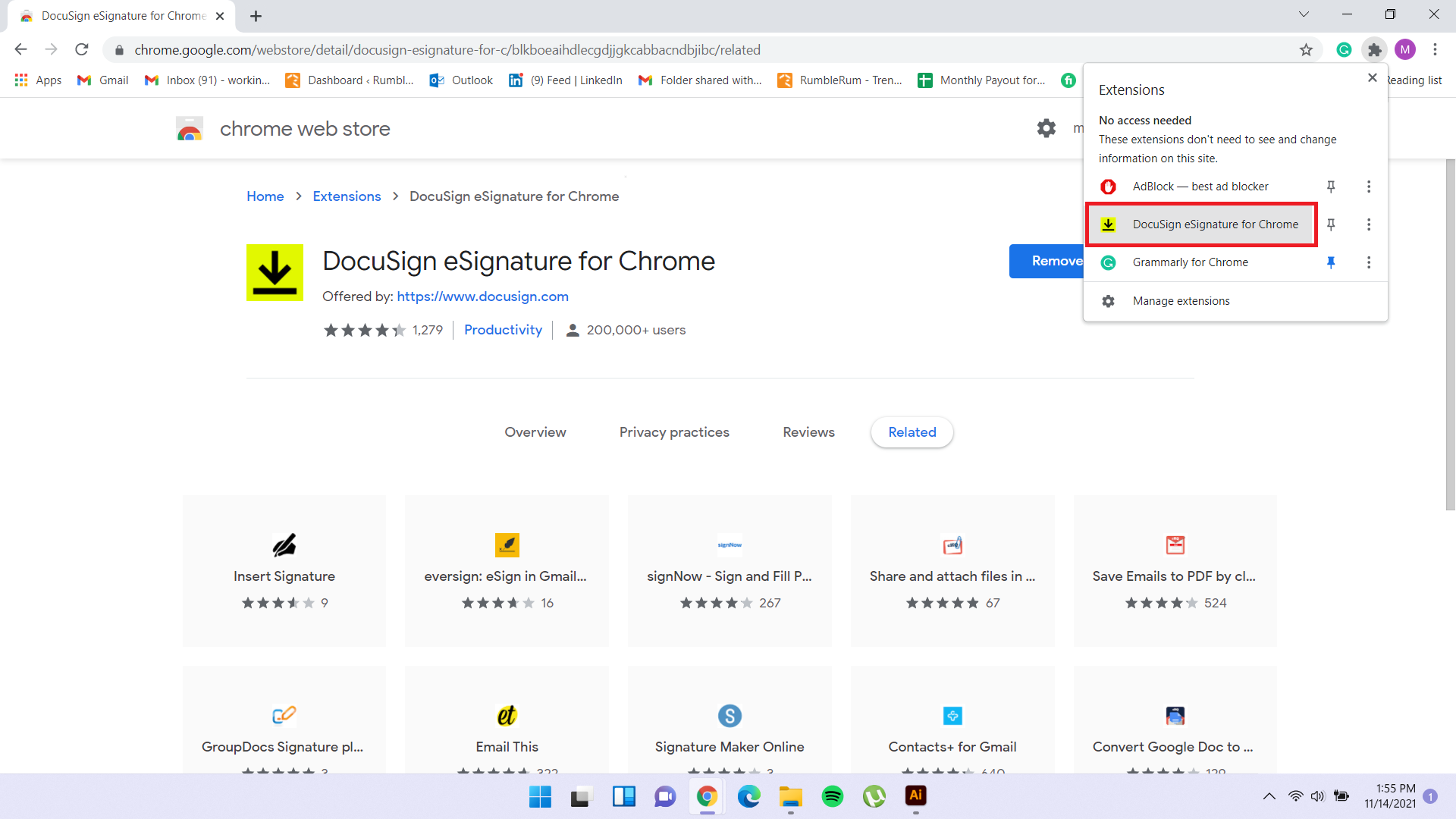 insert signature in google docs