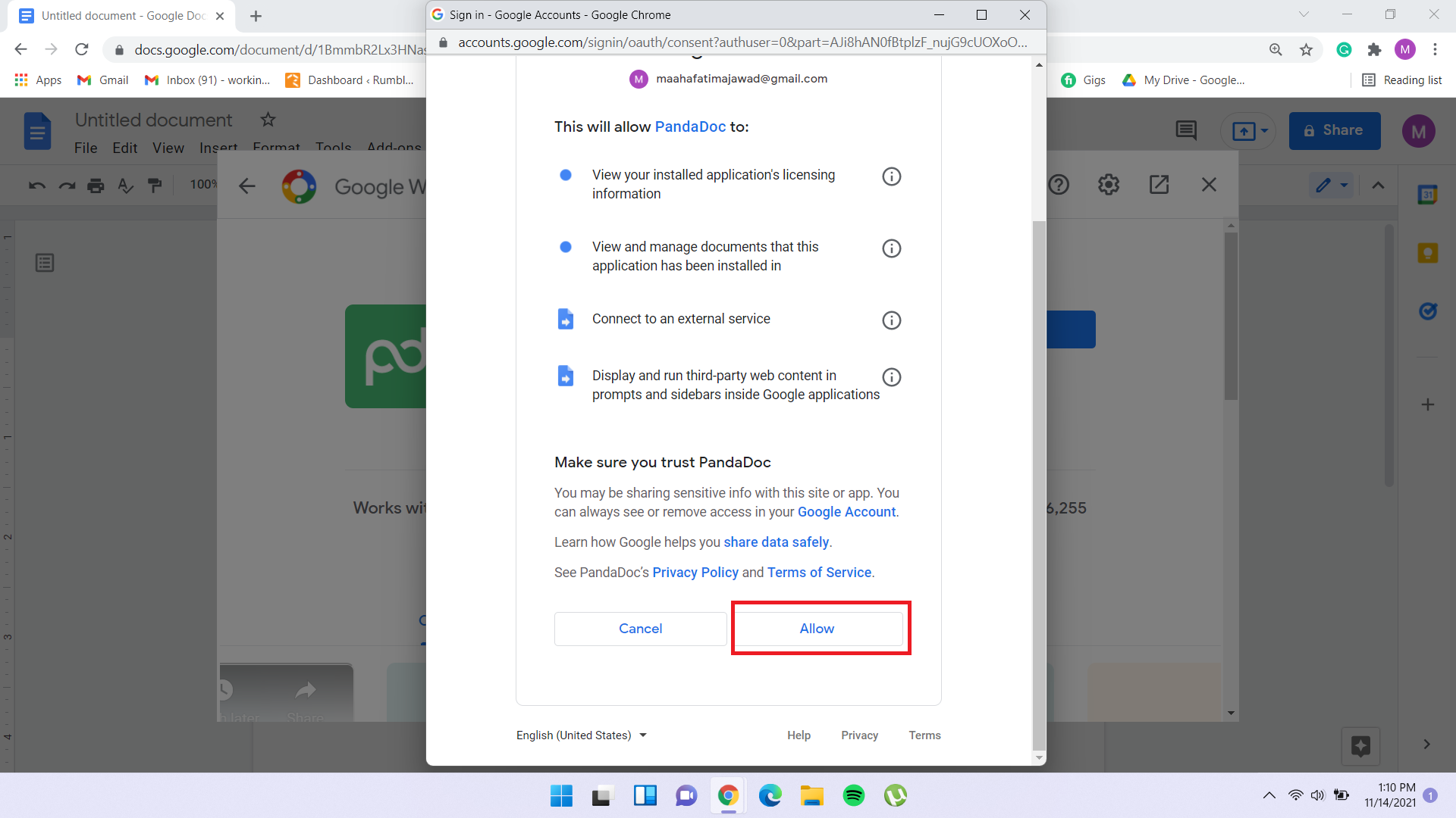 insert signature in google docs
