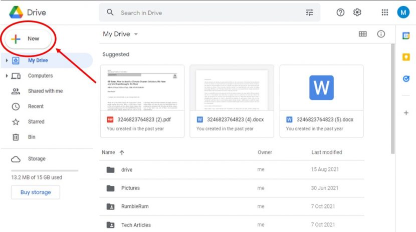upload files to google drive