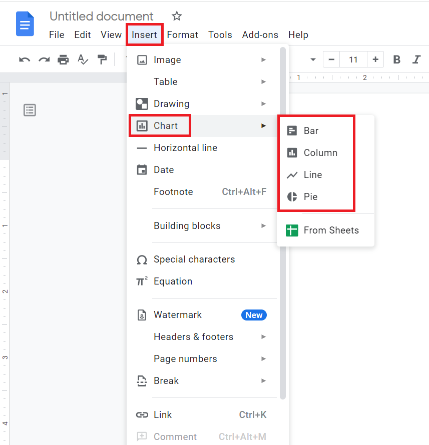 how to make a graph in google docs