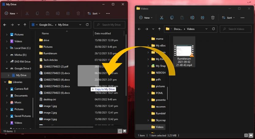 how to upload a video to google drive