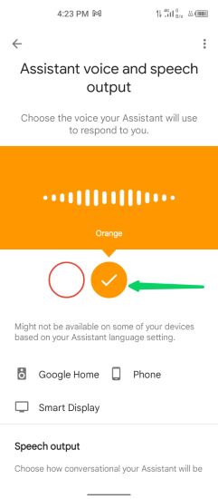 how to change google assistant voice