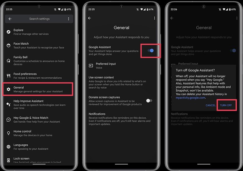 How to turn off Google Assistant 2